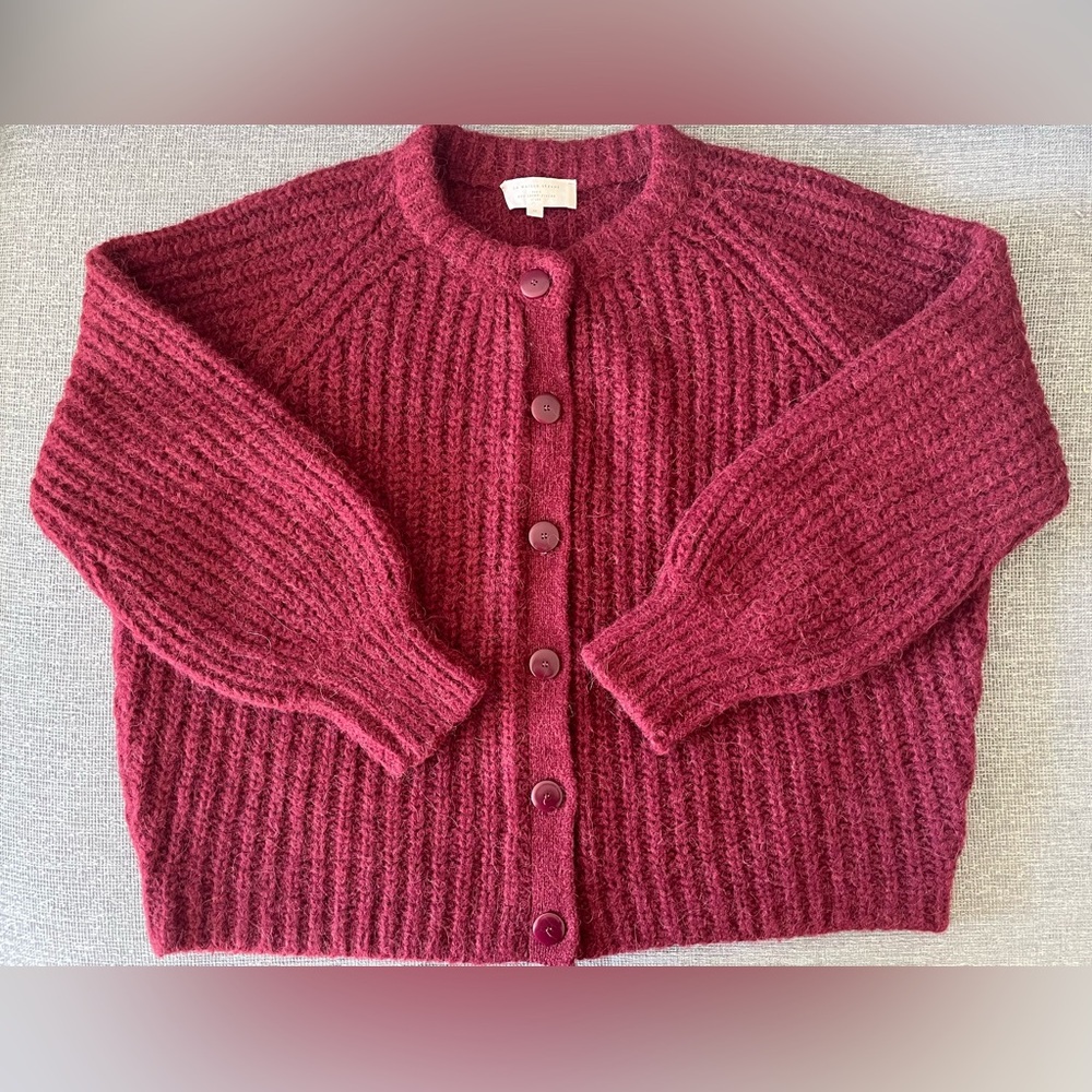 Sézane Emile Cardigan in Garnet, size M
